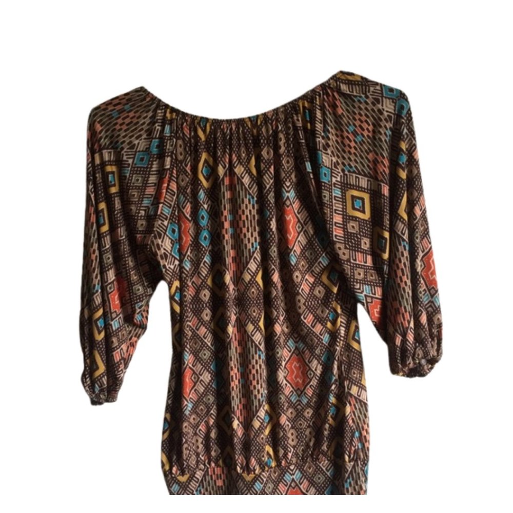 Suzy Shier Print Blouse - Picture 2 of 2